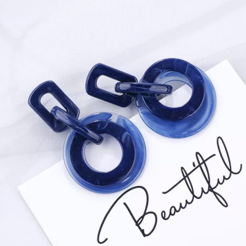 *2 for $15* Royal Resin Drop Earrings